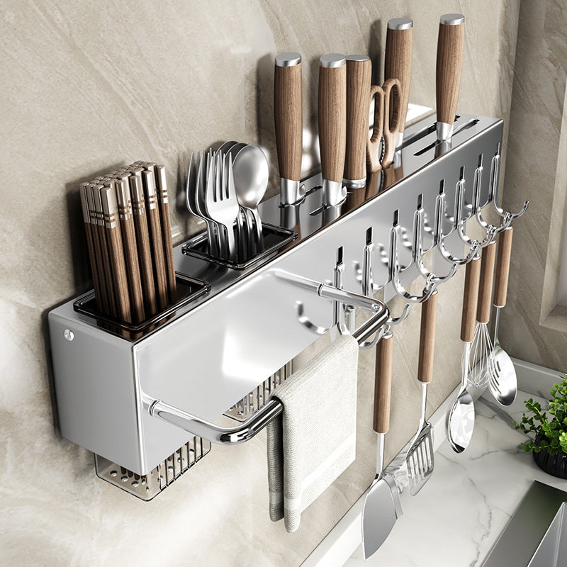 INSTOCK-Stainless Steel Wall-Mounted Multi-Functional Knife Rack