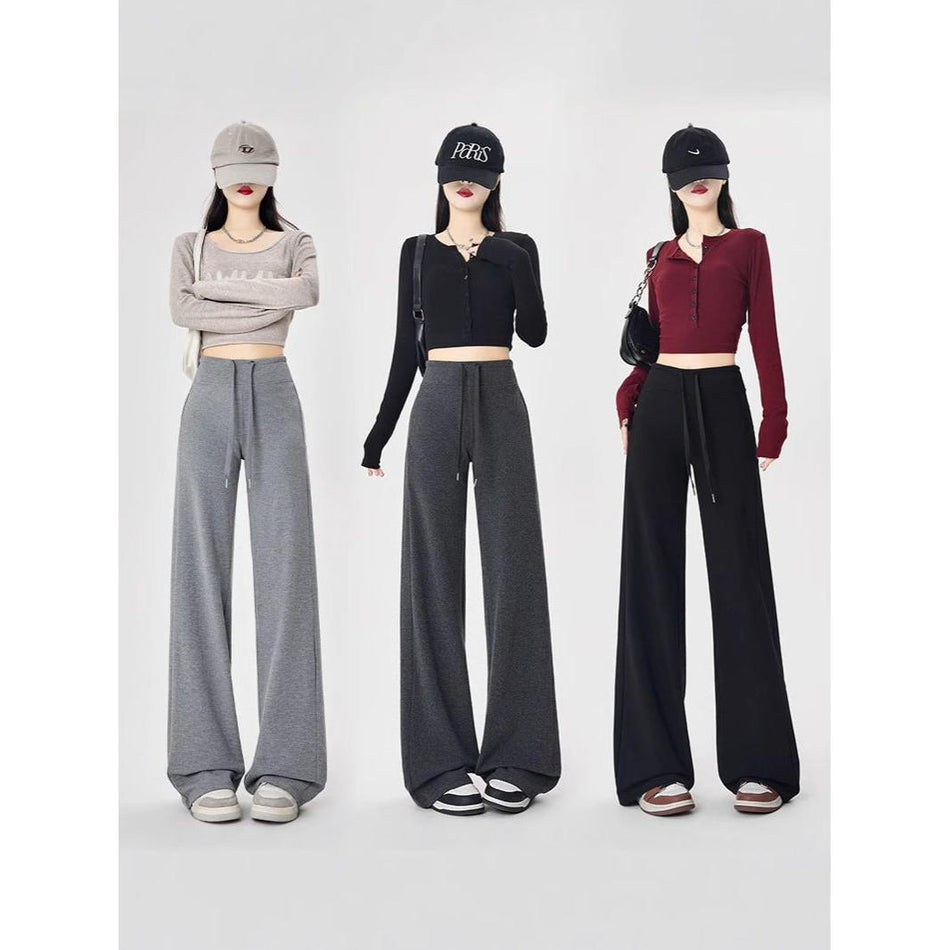 Women’s High-Waist Slim Wide-Leg Pants
