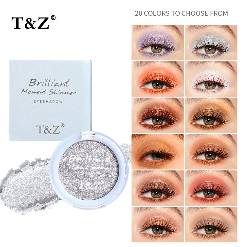 Monochrome Glitter Eyeshadow Powder – Broken Crystal Shine