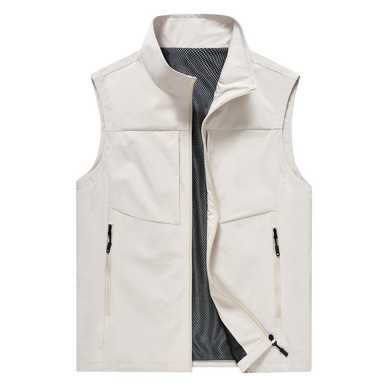 Men’s Multi-Pocket Thin Vest – Casual Spring & Fall Workwear