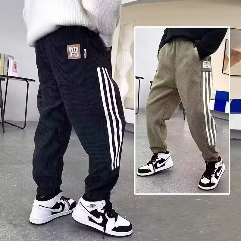 Boys' Corduroy Sweatpants 2025 Casual Autumn Sports Pants