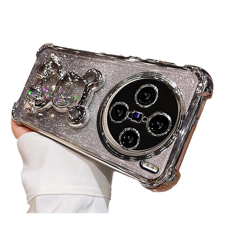 Quicksand Bear Electroplated Soft Case for Vivo X200S
