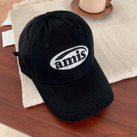 Amis baseball cap-red korean style red baseball cap women soft sunshade face slim hat