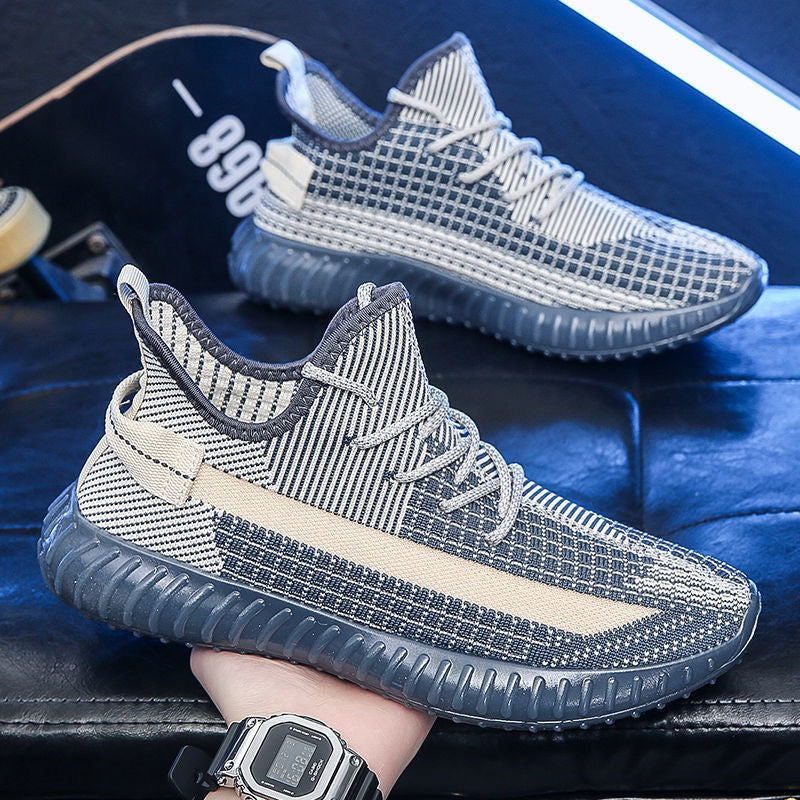 Men's Breathable Flyknit Slip-On Sneakers Lightweight Casual