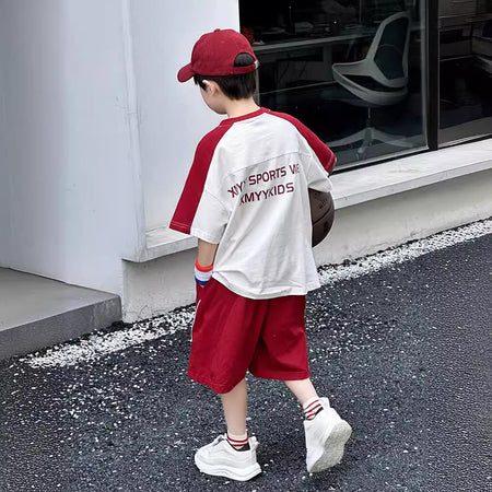 Boys’ Summer 2025 Thin Sports Two-Piece Set – Summer Kids Fashion Nepal | Tudoholic