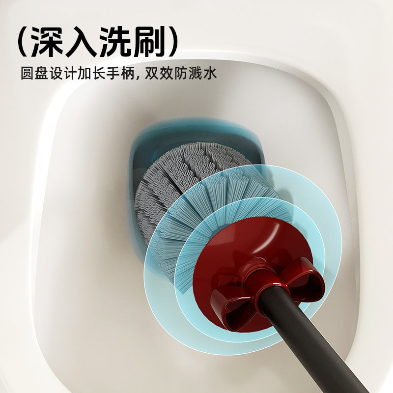 Long-Handle Household Toilet Brush with Base