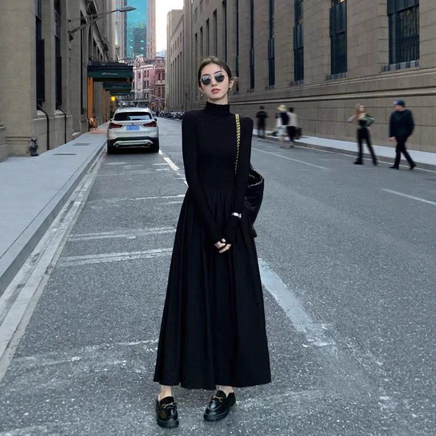 Women’s  Korean-Style Hepburn Slim Over-The-Knee Dress