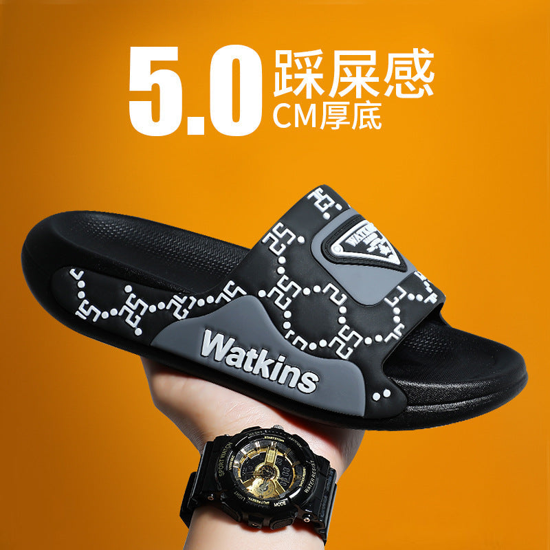 Men’s Summer Slippers – Thick-Soled, Non-Slip, Trendy