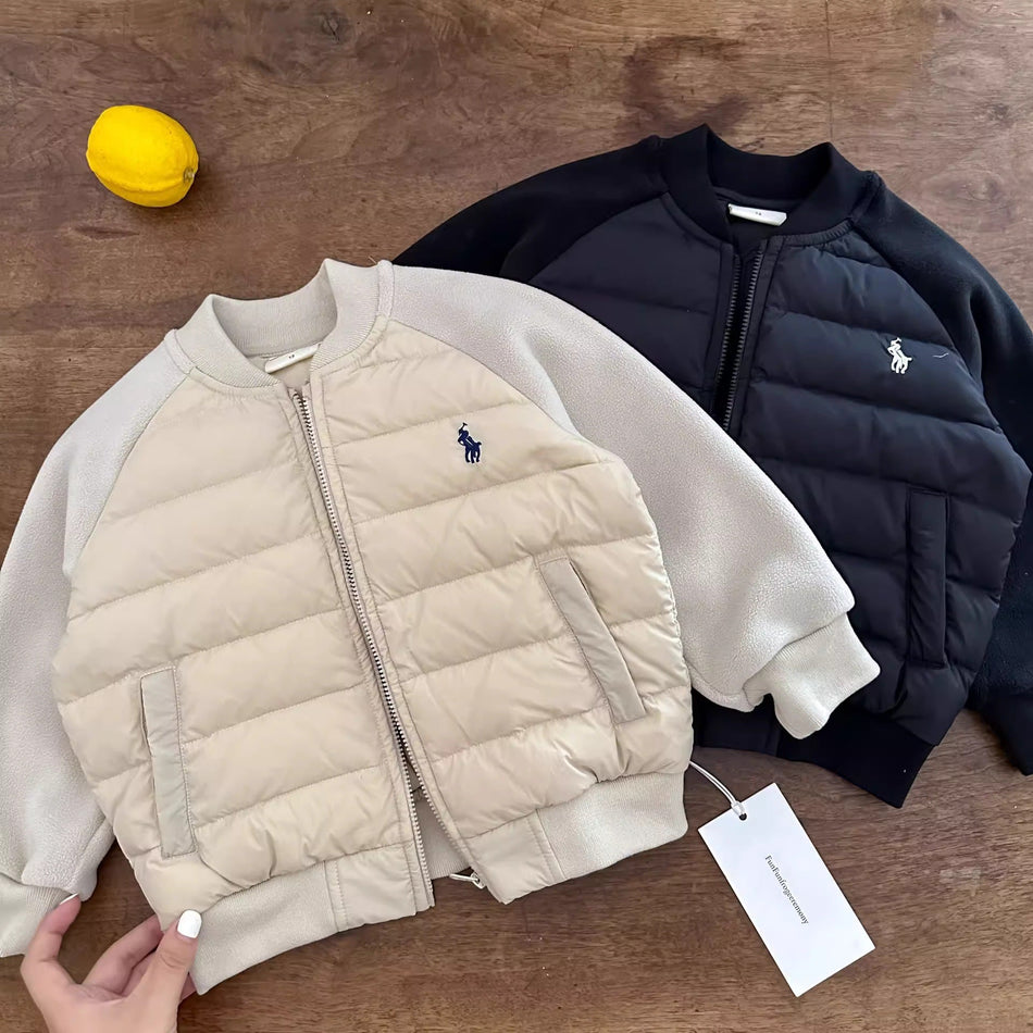 Children’s Thickened Cotton Patchwork Winter Jacket