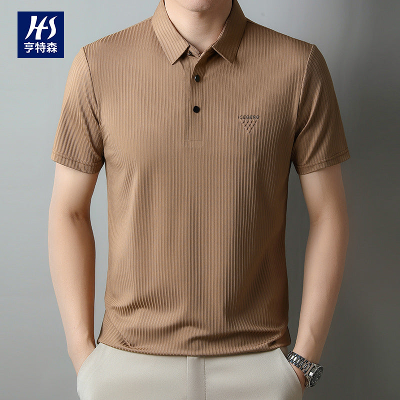 STOCK-Men’s Stretch Polo Shirt | Traceless Comfort Fit Tee