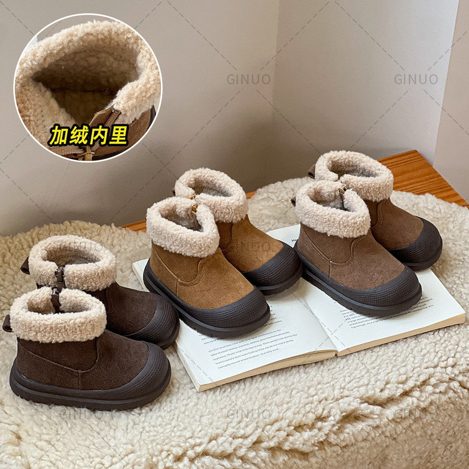 STOCK-Baby Snow Boots Winter Warm Fleece Toddler Shoes