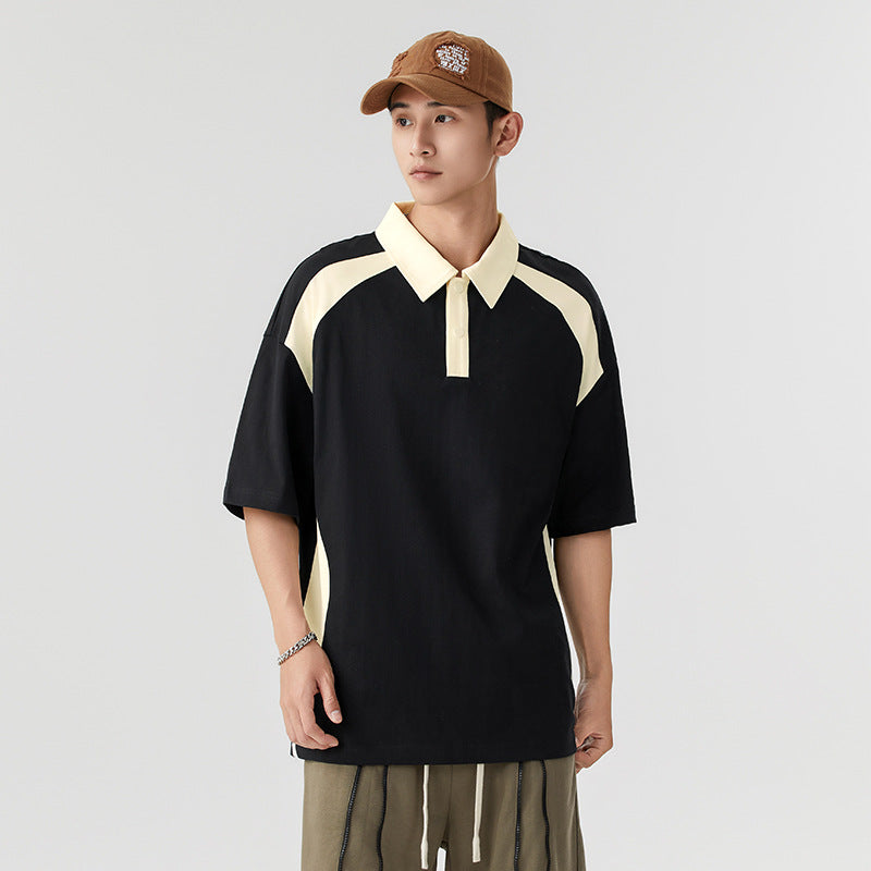 230g Cotton Polo T-Shirt – Trendy Summer Loose Fit