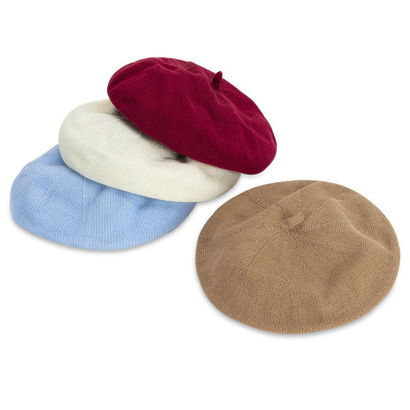 Vintage Woven Japanese Beret – Breathable Foldable Hat