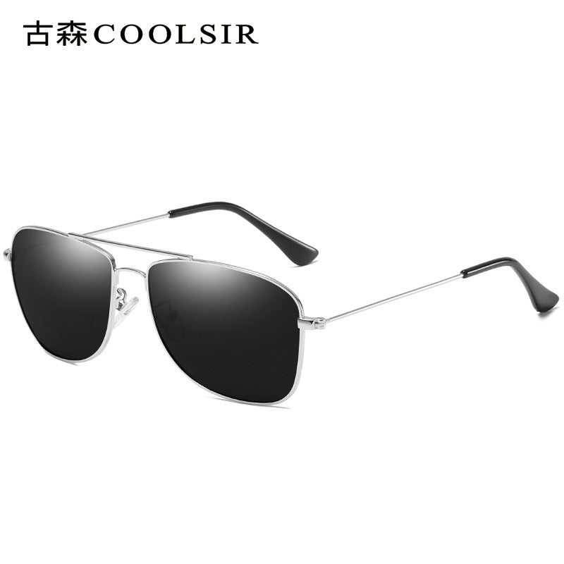 Men's Double Bridge Aviator Sunglasses Metal UV Protection