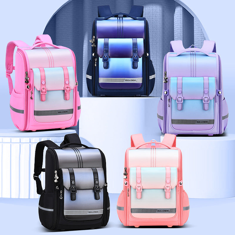 British Style Large Capacity School Backpack for Grades 1–6