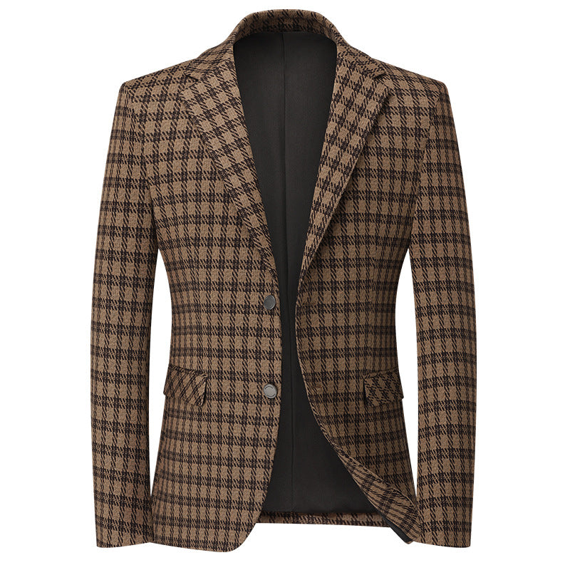 STOCK-Light Luxury Houndstooth Suit Jacket – Korean Trend Style
