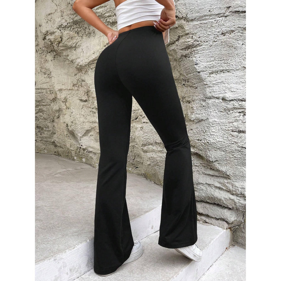 Women's V-Waist Flared Pants – Summer Slim Fit Style
