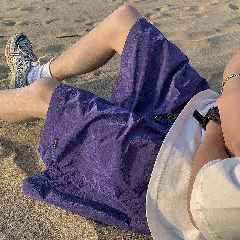 Purple Water Sports Beach Pants  Quick-Dry Summer Shorts
