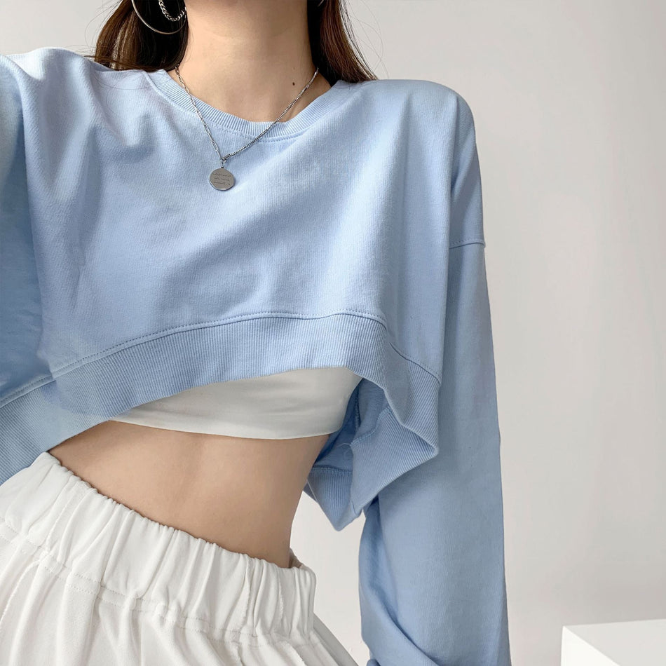 Korean Style Loose Round Neck Top