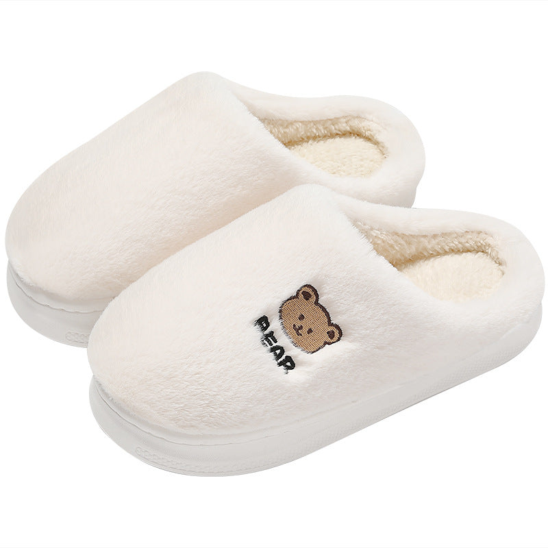 Men’s Winter Cartoon Cotton Slippers – Warm Indoor & Outdoor