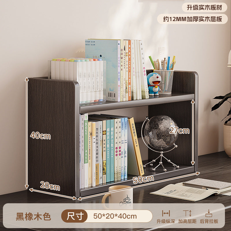 Solid Wood Vertical Desktop Bookshelf for Kids Desk
