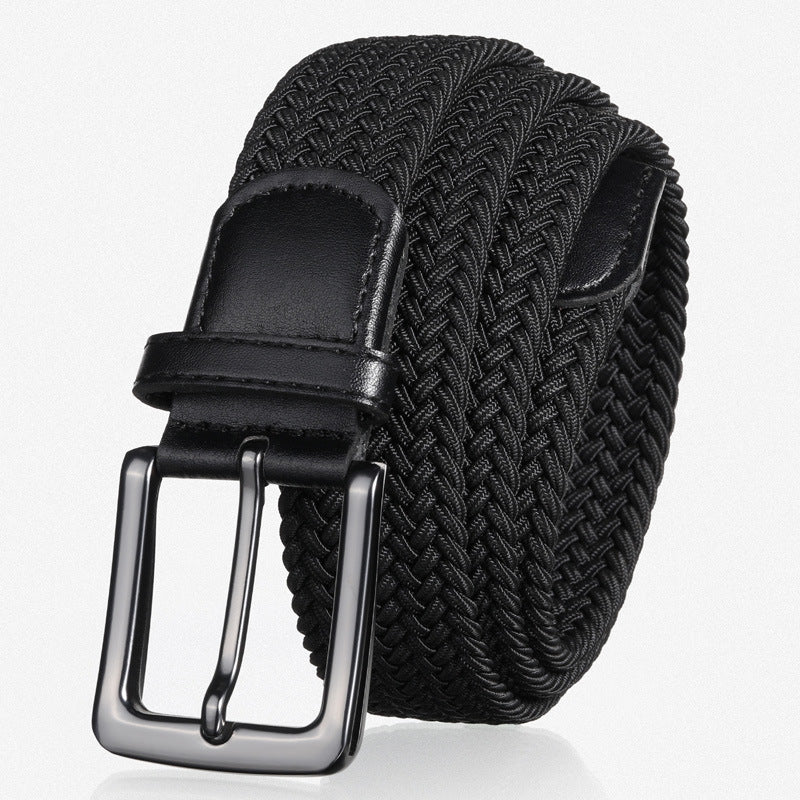 Elastic Braided Belt – Stretch Comfort with Pin Buckle
