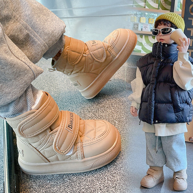 2025 Kids’ Waterproof Snow Boots – Warm Fleece Winter Shoes