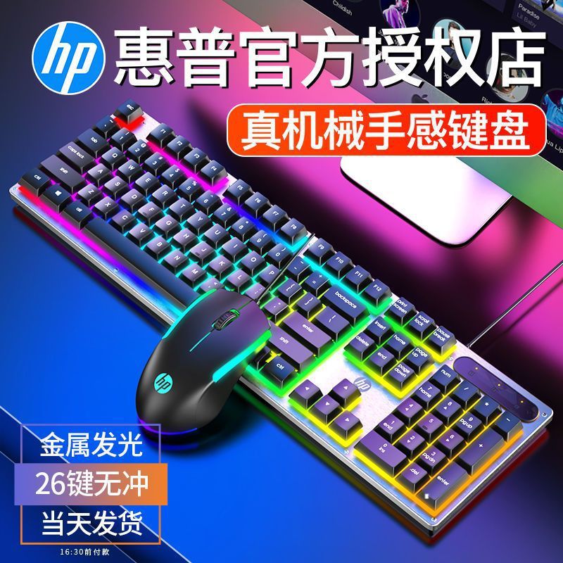 HP KM300F Wired Keyboard and Mouse Set with Backlight