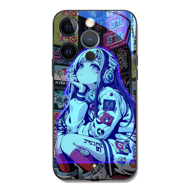 Couple Illustration Luminous Case for Apple iPhone