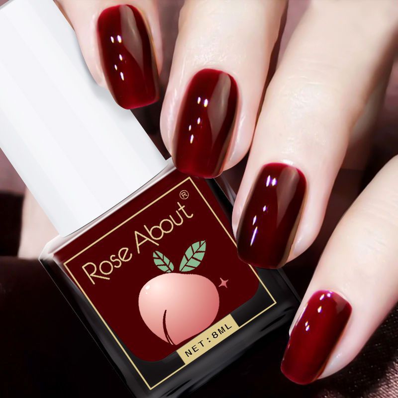 RoseAbout Cherry Color Nail Polish – Quick-Dry Peel-Off