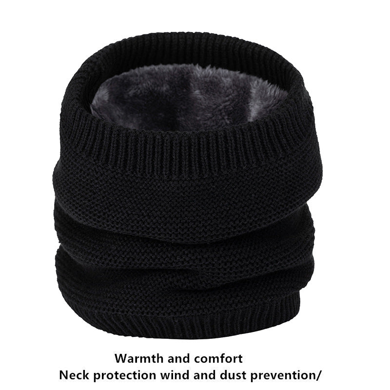 Unisex Winter Knitted Neck Sleeve Warm Fleece Lined