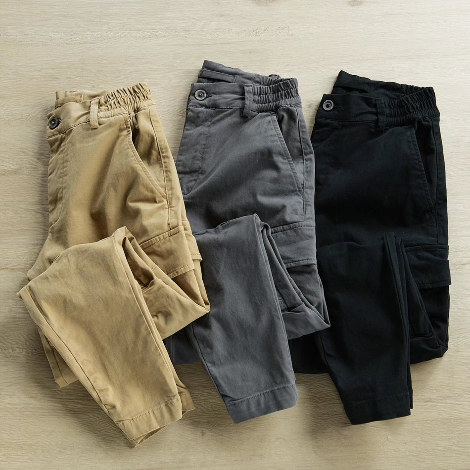 STOCK-Men’s Multi-Pocket Overalls – Loose Spring & Autumn Casual