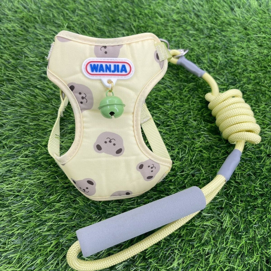 Small Dog Walking Leash Vest Adjustable Telescopic Harnesses