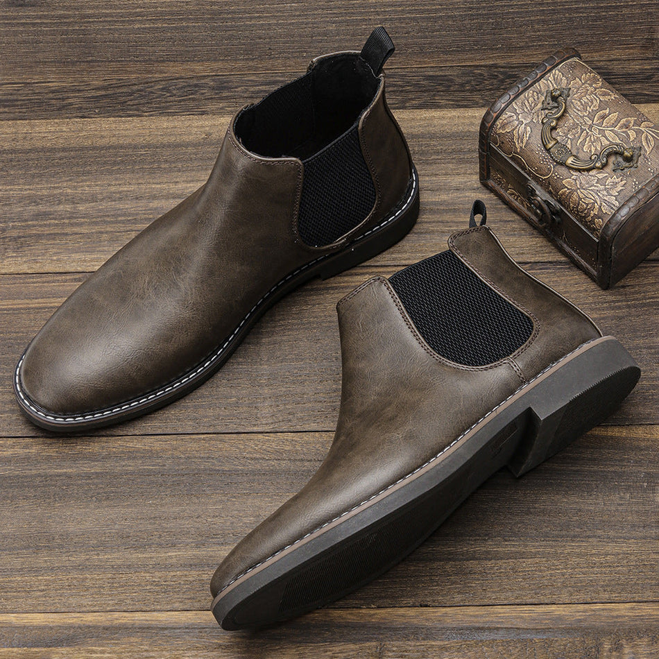 STOCK-Men’s British Chelsea High-Top Leather Boots