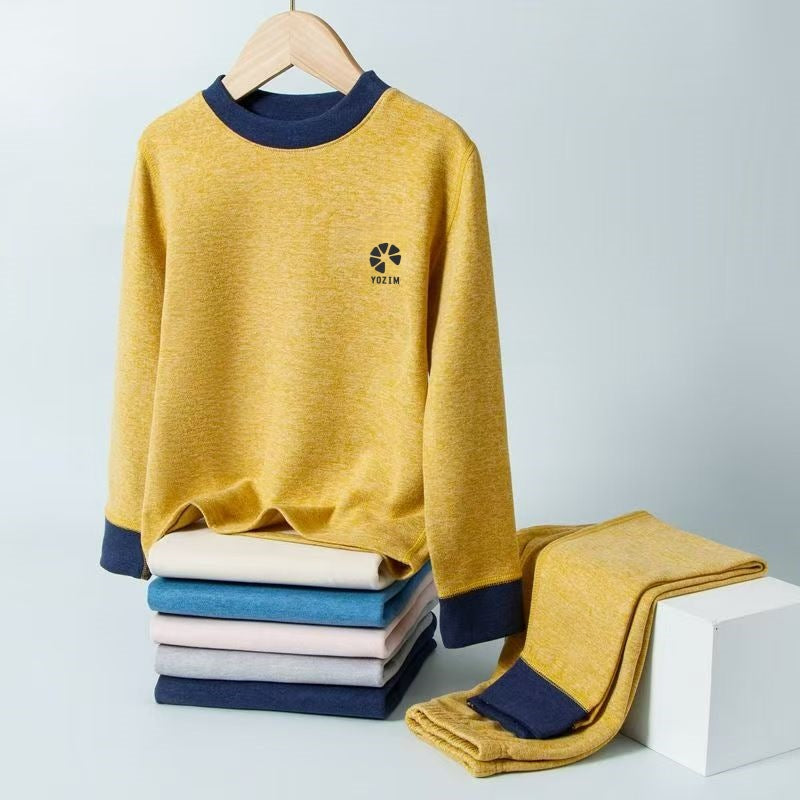 Children Class A Wool Silk Thermal Underwear Set Winter