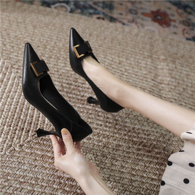 French Commuter Pointed Toe Pumps Women
