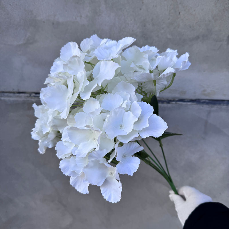 Artificial 5-Head Hydrangea Bouquet – Faux Flower Arran