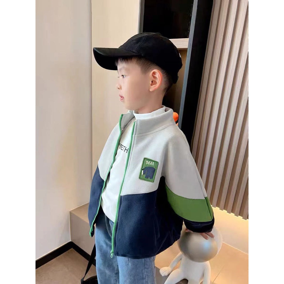 INSTOCK- Boys’ Polar Fleece Jacket Autumn & Winter Warm Coat