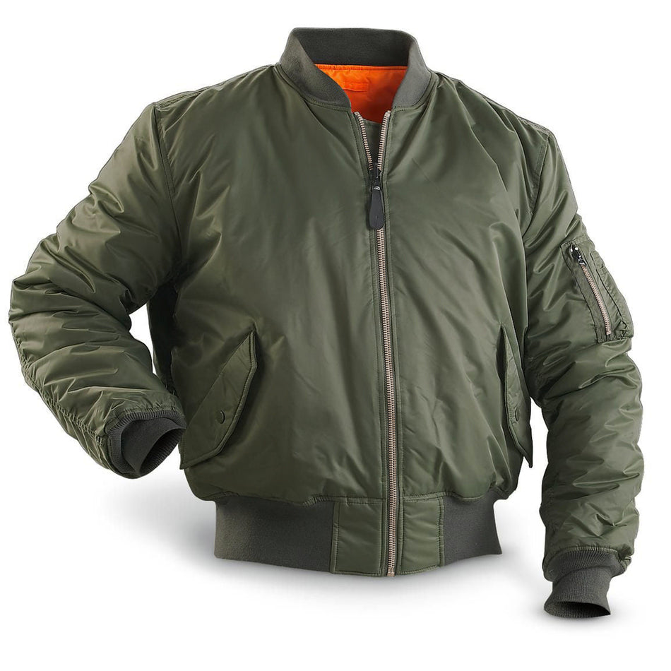 Men's American MA1 Bomber Jacket Autumn Winter Warm Cotton