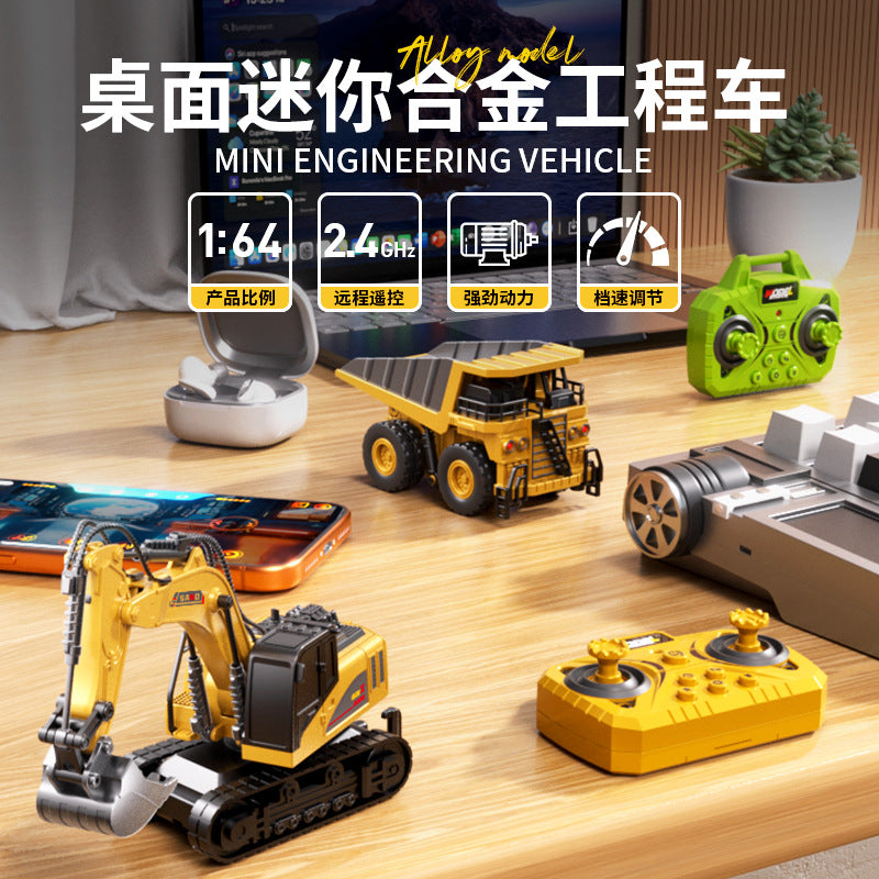 1:64 Bluetooth Mini Alloy RC Construction Vehicle Set