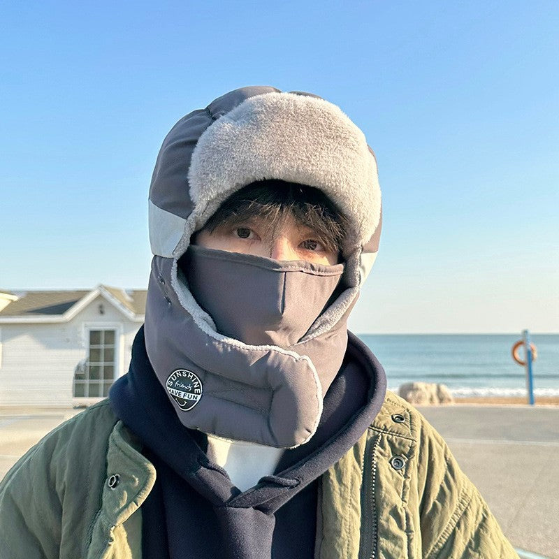 Men’s Winter Lei Feng Hat with Ear Protection Windproof Cotton