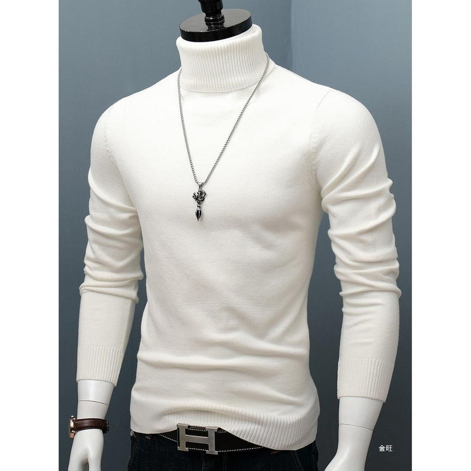 Men’s Slim-Fit Turtleneck Cashmere Sweater – Winter Warm
