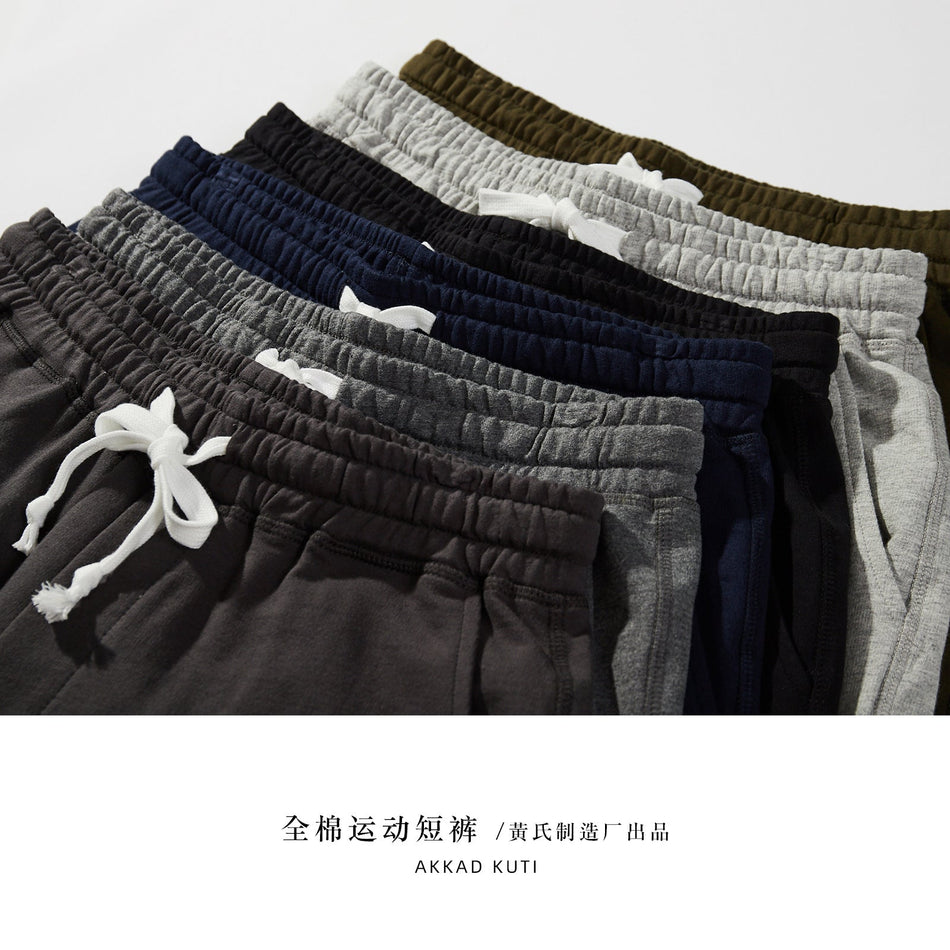 Men’s Cotton Drawstring Shorts  Loose Fit Summer Wear