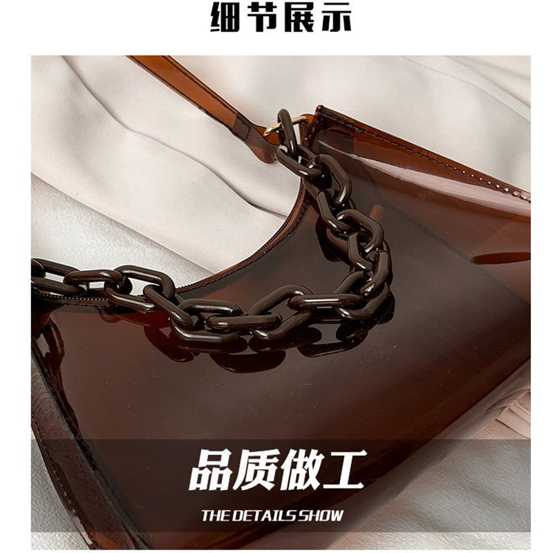 Summer Transparent Jelly Underarm Shoulder Bag Women Nepal!!