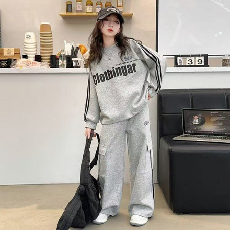 Girls’ Spring & Fall 2024 Letter Print Two-Piece Set – Spring Autumn Kids Fashion Nepal | Tudoholic