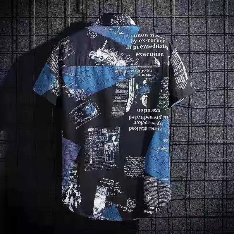 Retro Cuban Collar Floral Shirt Unisex Summer