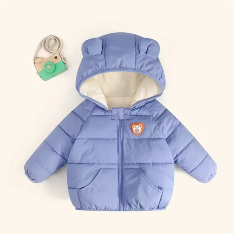 INSTOCK-Kids’ Thickened Velvet & Down Cotton Jacket