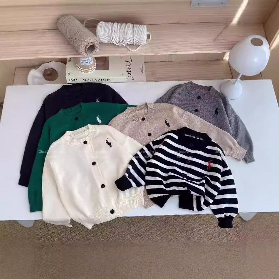 Baby & Kids Korean Striped Warm Cardigan Autumn Winter