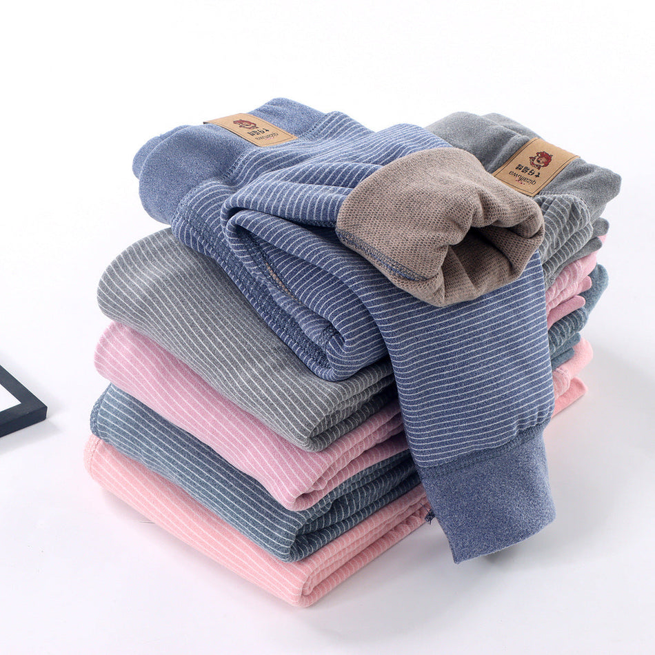 Kids’ Winter Double-Layer Leggings – Thick Warm Long Johns