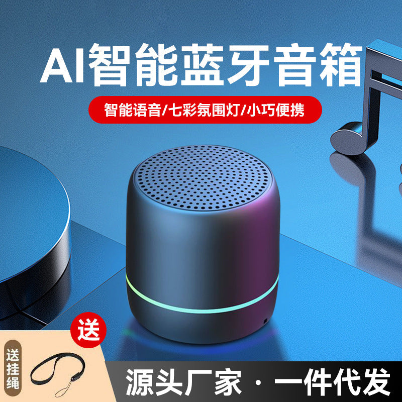 AI Voice Control Portable Bluetooth Speaker 2025